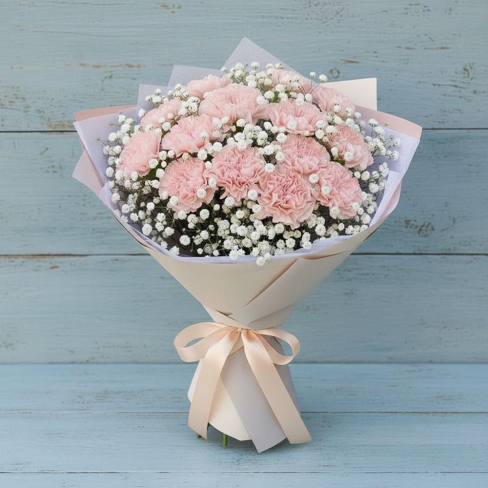 Букет цветов из: Гвоздики в Темпы