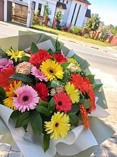 Букет цветов из:  Герберы #REPLACE_PRED# Темпы