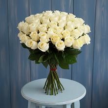 Букет 51 Белая роза Эдлесс Лав в Темпы