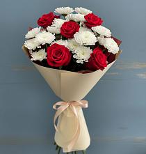 Букет цветов из:  Розы и Хризантемы в Темпы