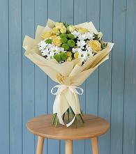 Букет цветов из:  Хризантемы и Розы в Темпы