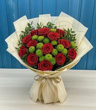 Букет цветов из:  Розы и Хризантемы в Темпы