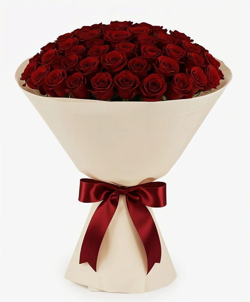 Букет 101 Бордовая роза Блэк Бакарра в Темпы