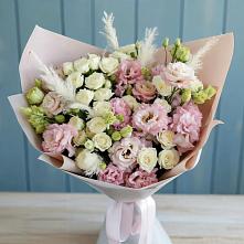 Букет цветов из:  Альстромерии и Розы в Темпы